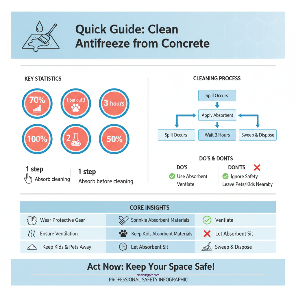 how to clean antifreeze off concrete - Data Infographic and Statistics