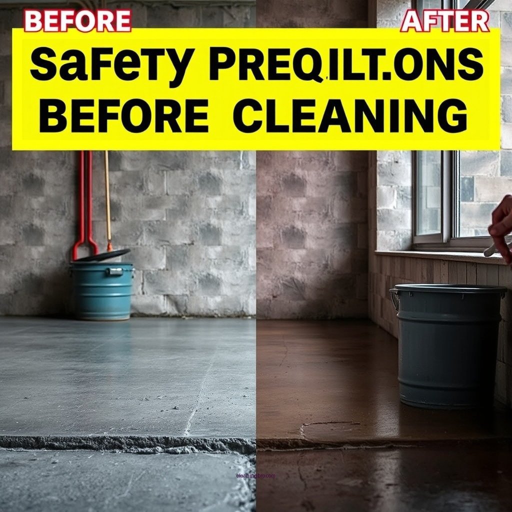 Safety Precautions Before Cleaning - how to clean antifreeze off concrete