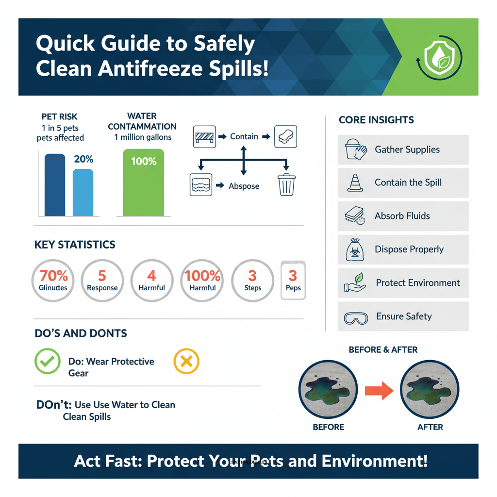 how to clean antifreeze spill - Data Infographic and Statistics