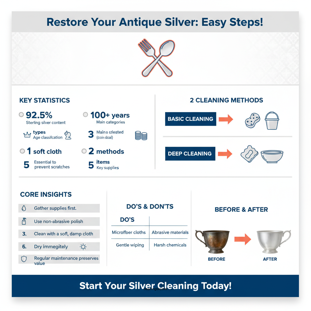 how to clean antique silver - Data Infographic and Statistics