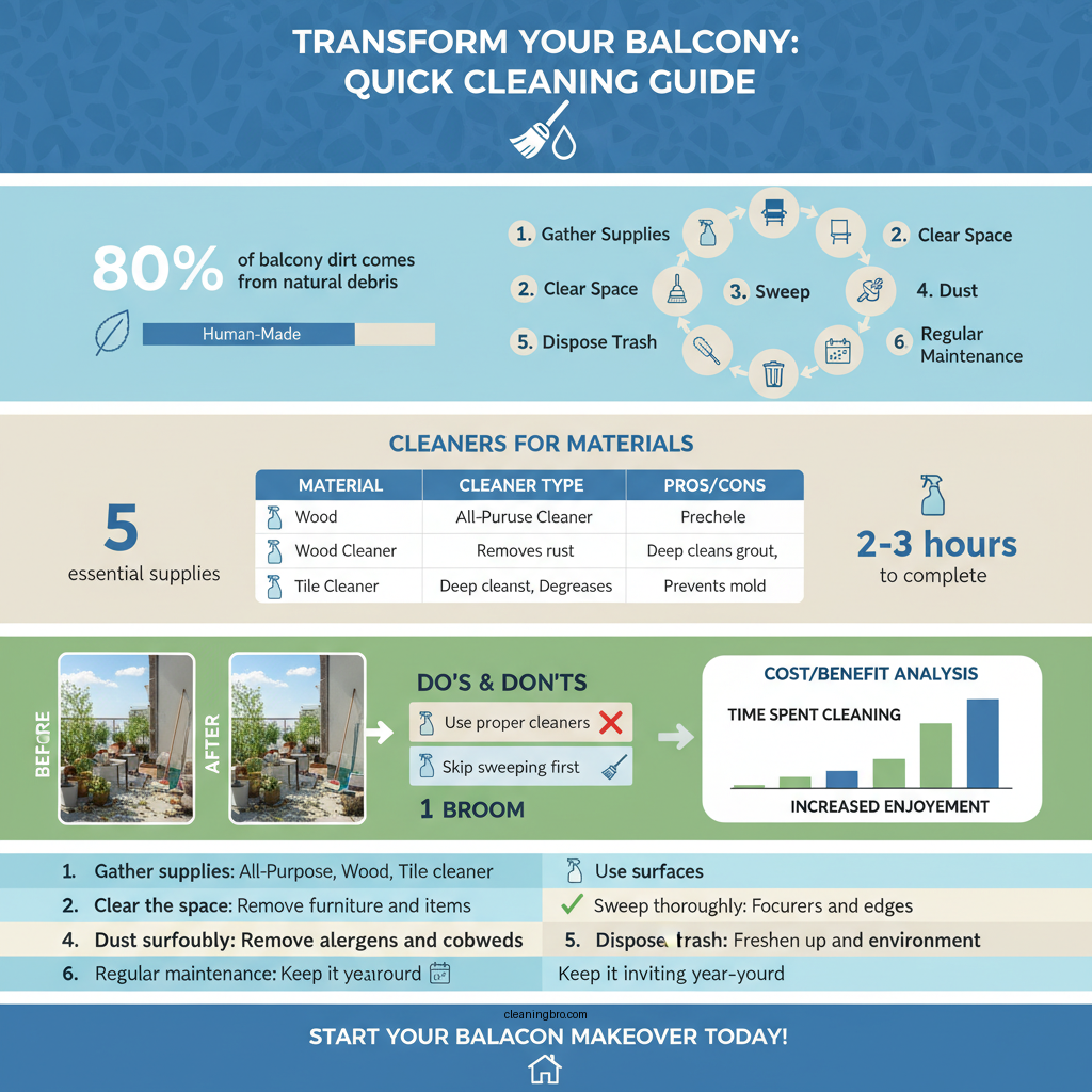 how to clean apartment balcony - Data Infographic and Statistics