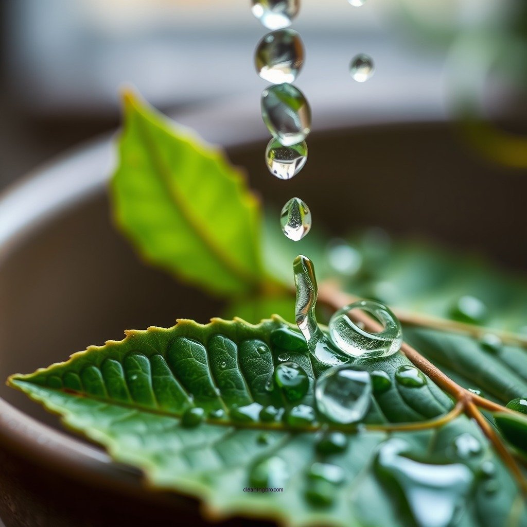 Rinsing the Leaves - how to clean artificial tree leaves