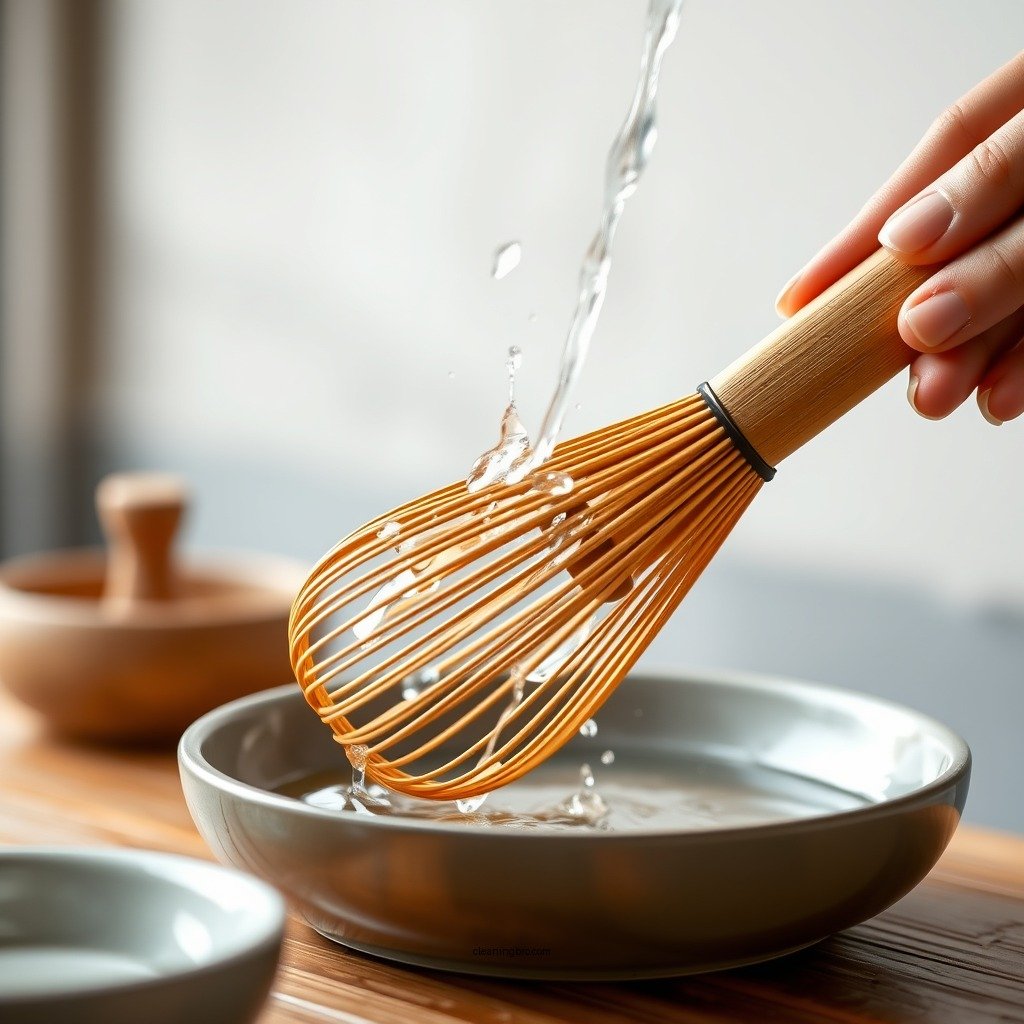 Initial Rinsing Techniques - how to clean bamboo whisk