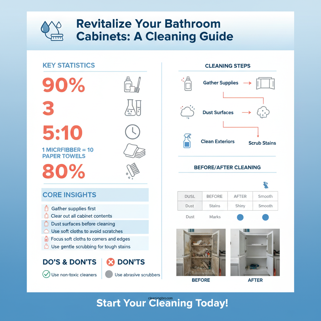 how to clean bathroom cabinets - Data Infographic and Statistics
