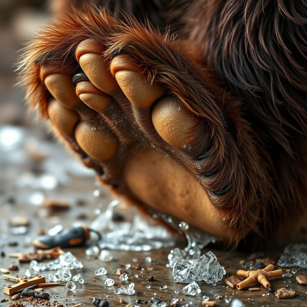 Preparing for Cleaning - how to clean bear paws