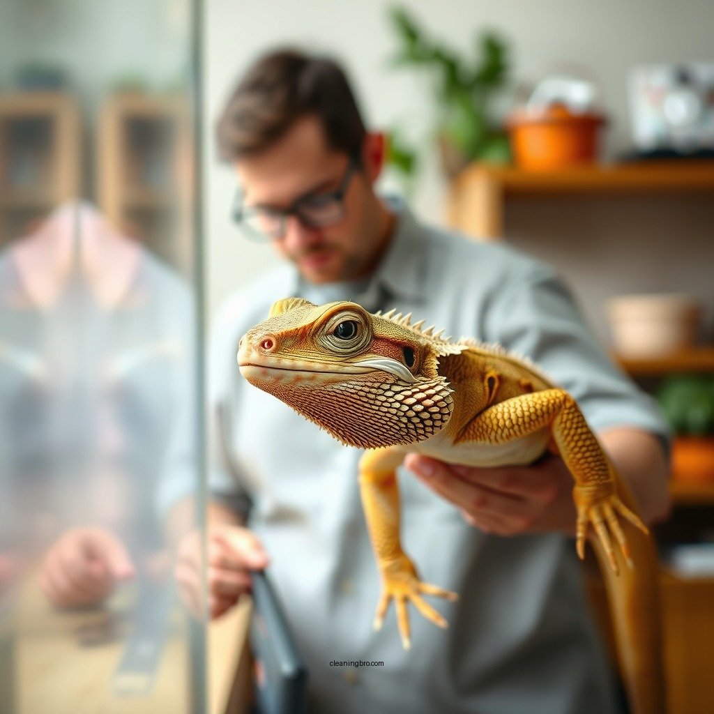 Preparing for the Cleaning Process - how to clean bearded dragon tank