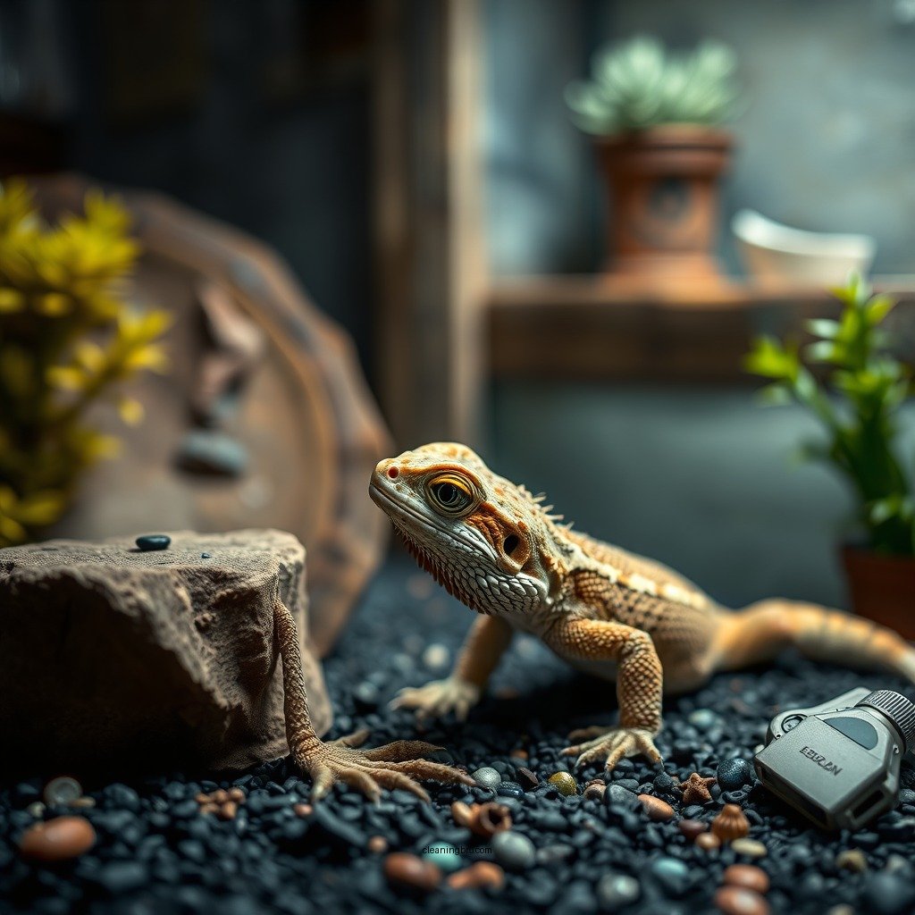 Removing Substrate and Decorations - how to clean bearded dragon tank