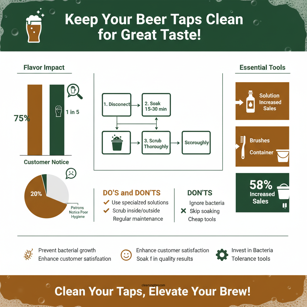 how to clean beer taps - Data Infographic and Statistics