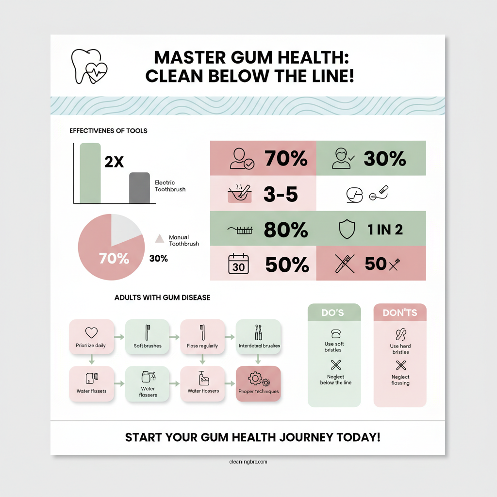 how to clean below the gum line at home - Data Infographic and Statistics