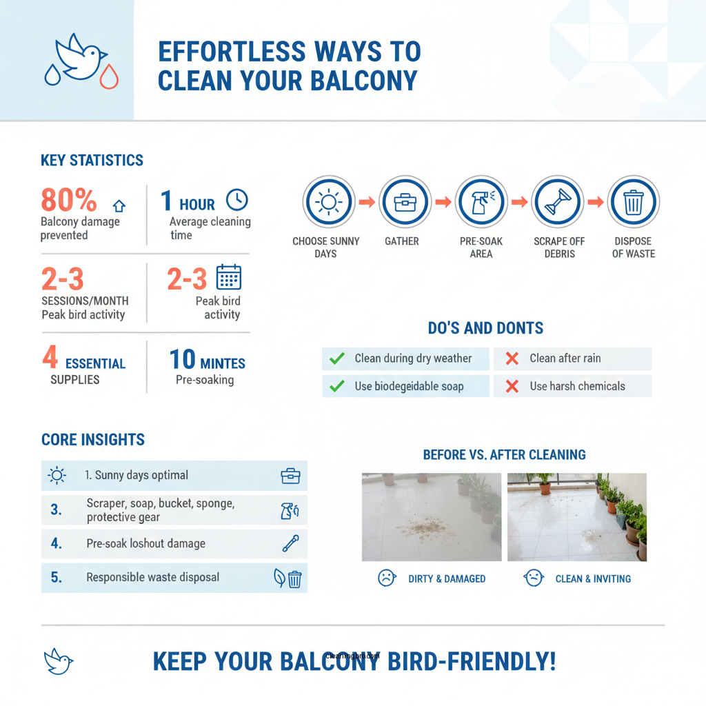 how to clean bird poop off balcony - Data Infographic and Statistics