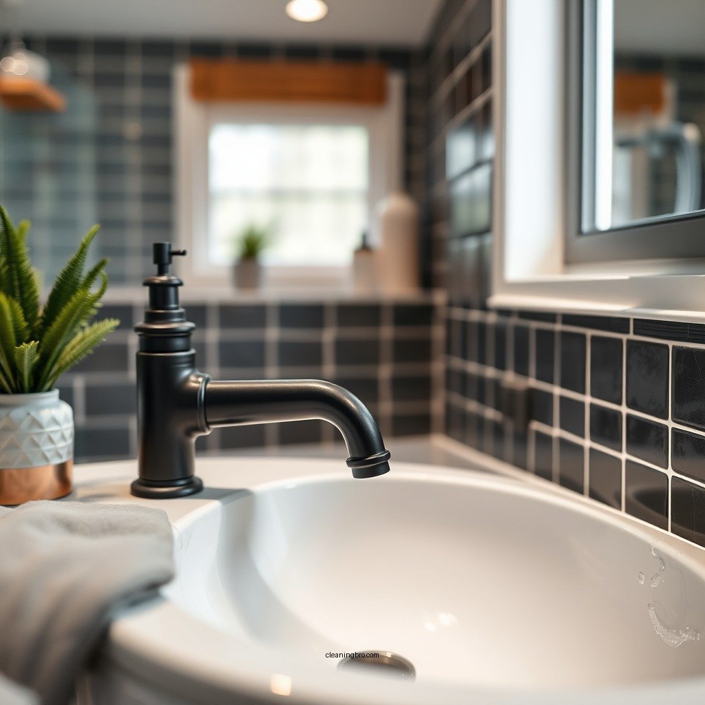 Choosing the Right Cleaning Products - how to clean black bathroom fixtures
