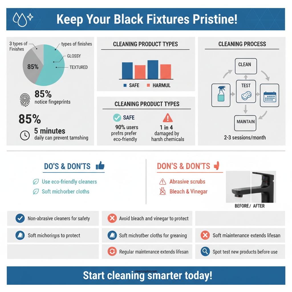how to clean black bathroom fixtures - Data Infographic and Statistics
