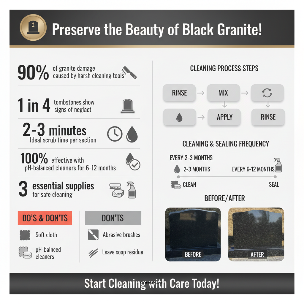 how to clean black granite tombstones - Data Infographic and Statistics