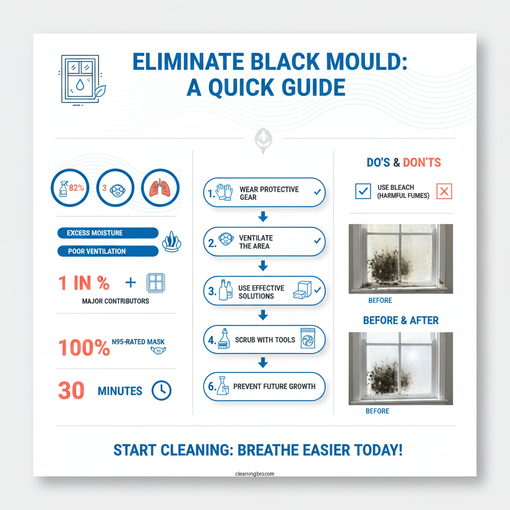 how to clean black mould from windows - Data Infographic and Statistics