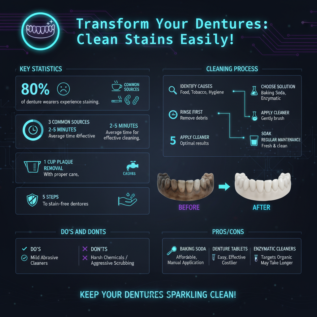 how to clean black stains on dentures - Data Infographic and Statistics