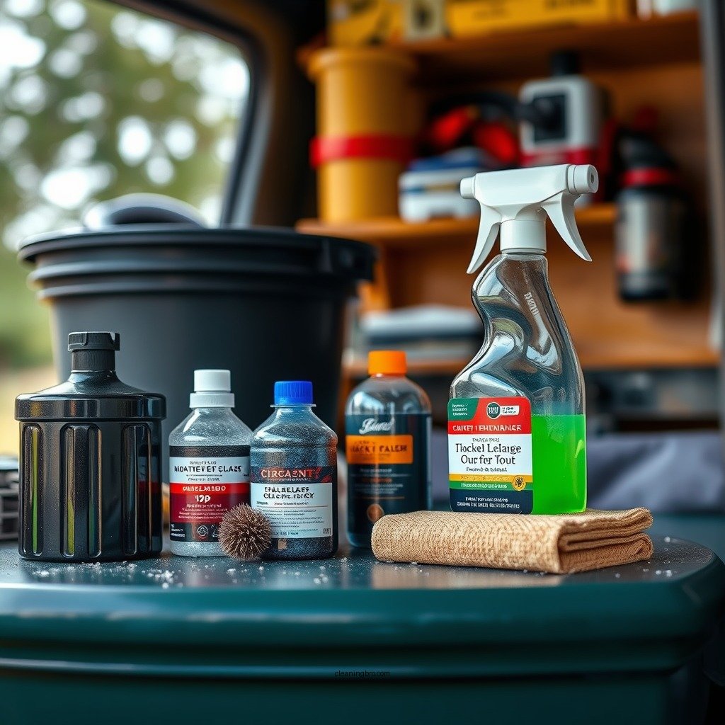 Essential Cleaning Supplies - how to clean black tank on camper