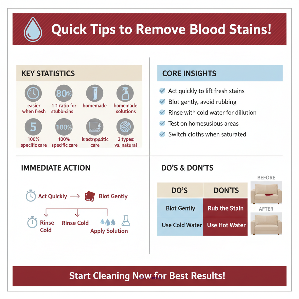 how to clean blood off couch - Data Infographic and Statistics
