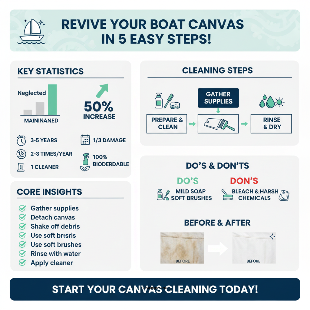 how to clean boat canvas - Data Infographic and Statistics
