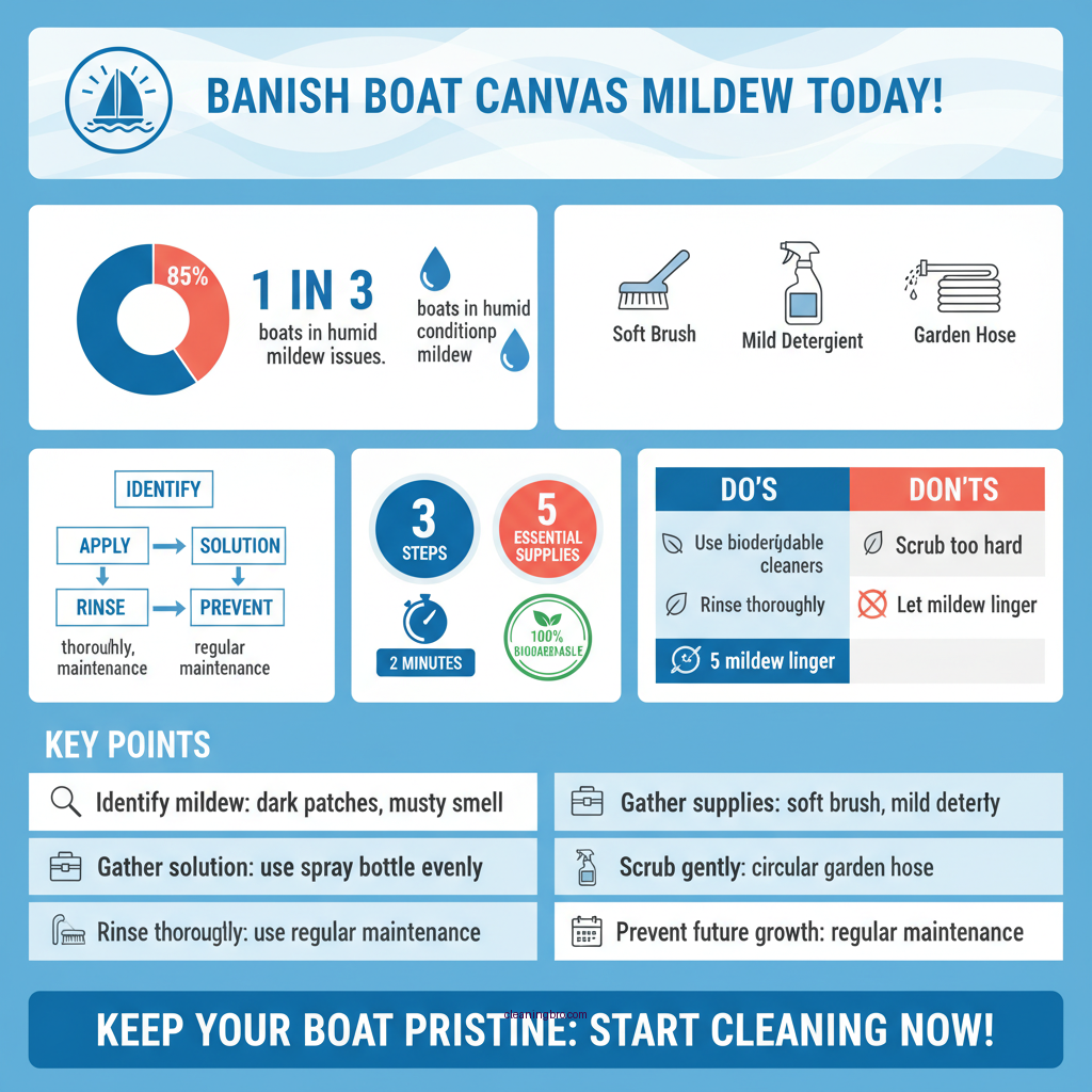 how to clean boat canvas mildew - Data Infographic and Statistics