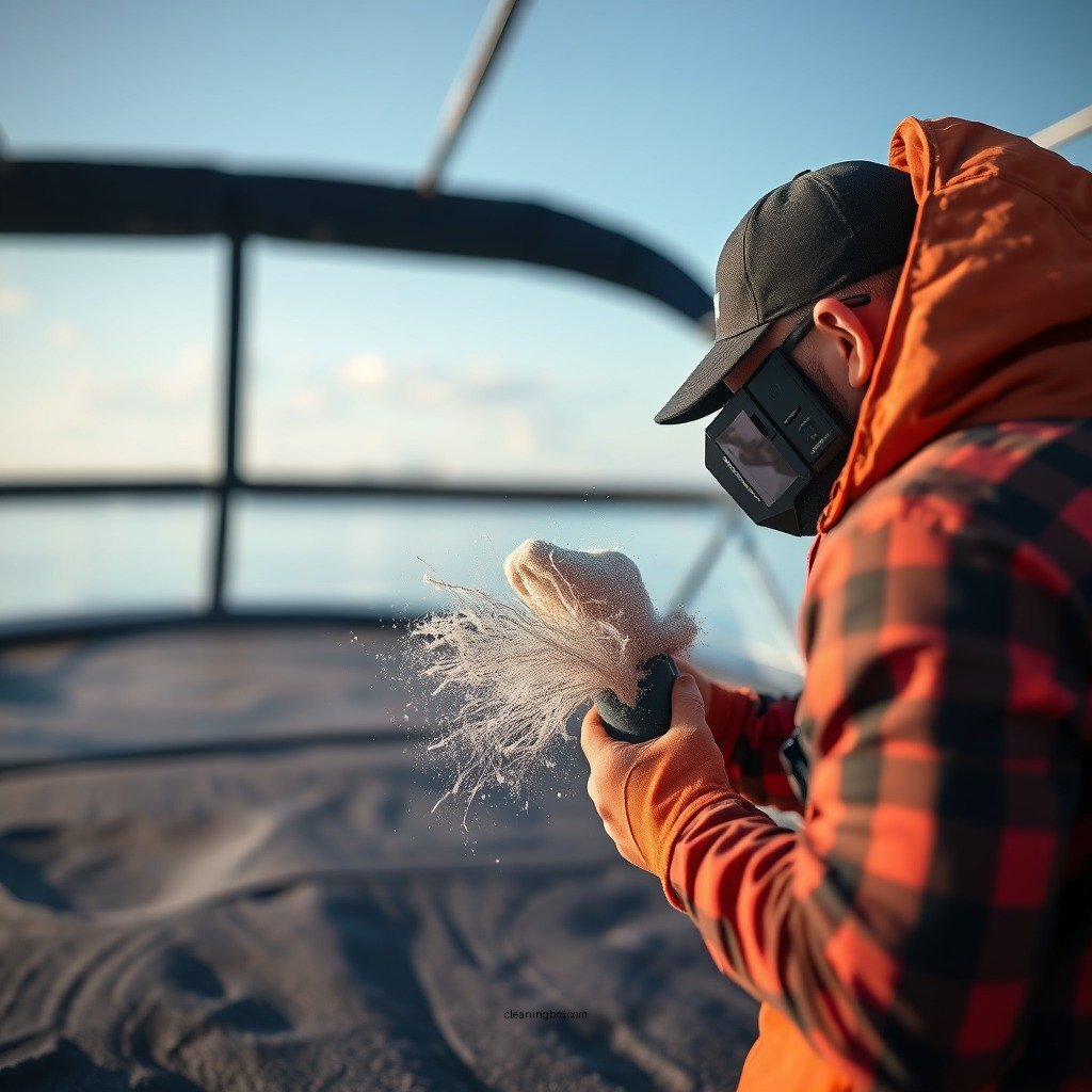 Prepare the Cleaning Area - how to clean boat cover