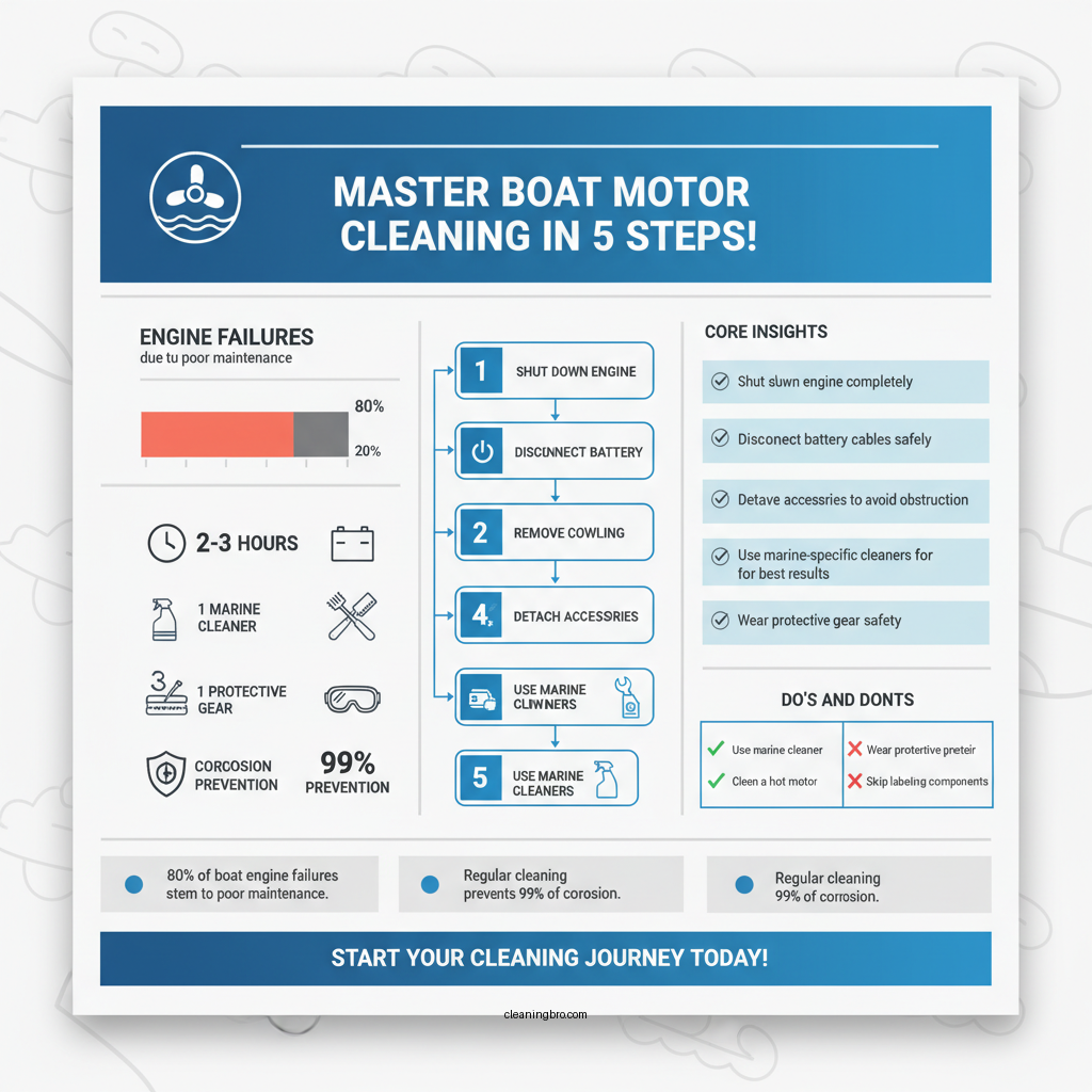 how to clean boat motor - Data Infographic and Statistics