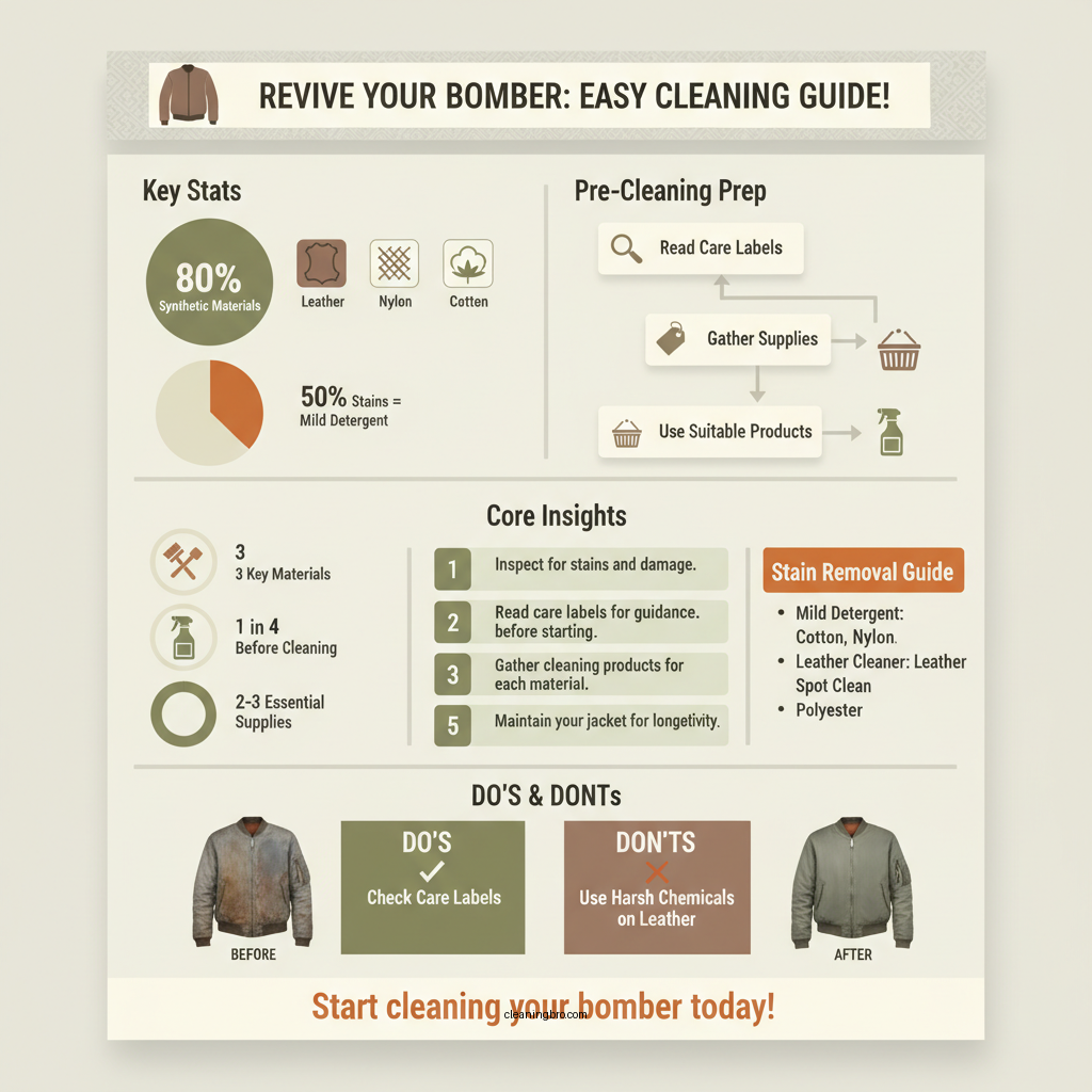 how to clean bomber jacket - Data Infographic and Statistics