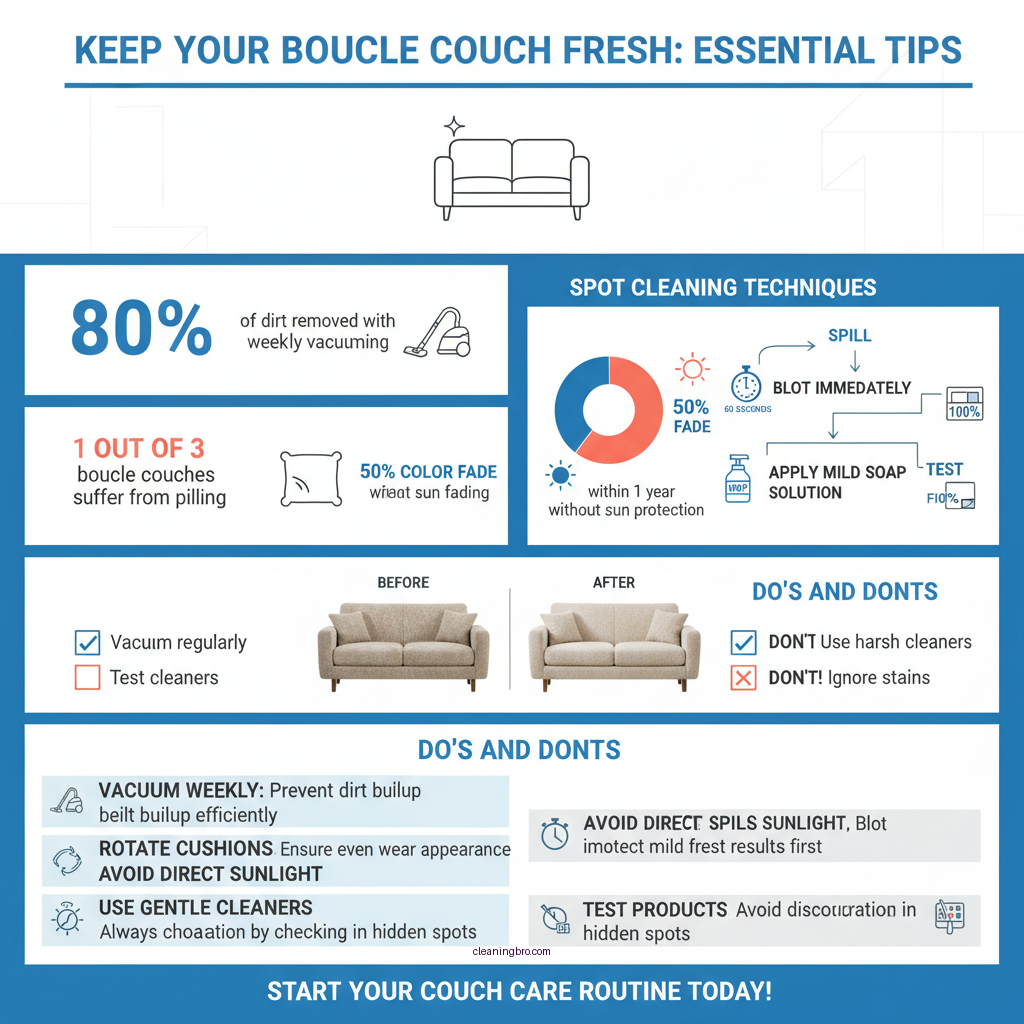 how to clean boucle couch - Data Infographic and Statistics