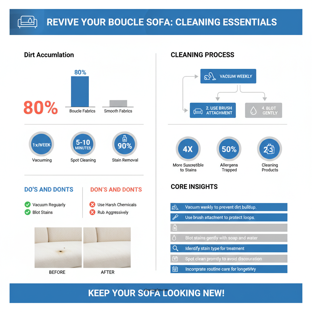 how to clean boucle sofa - Data Infographic and Statistics