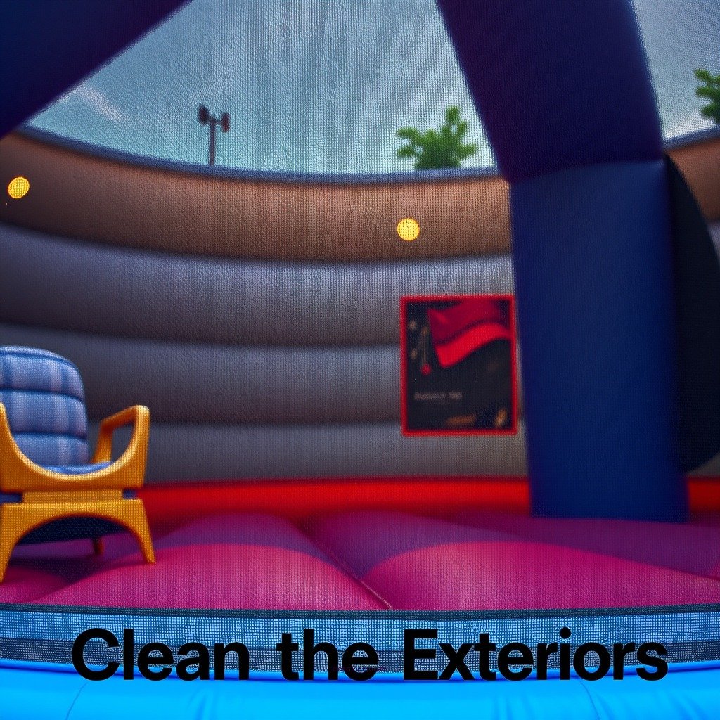 Clean the Exterior - how to clean bounce house