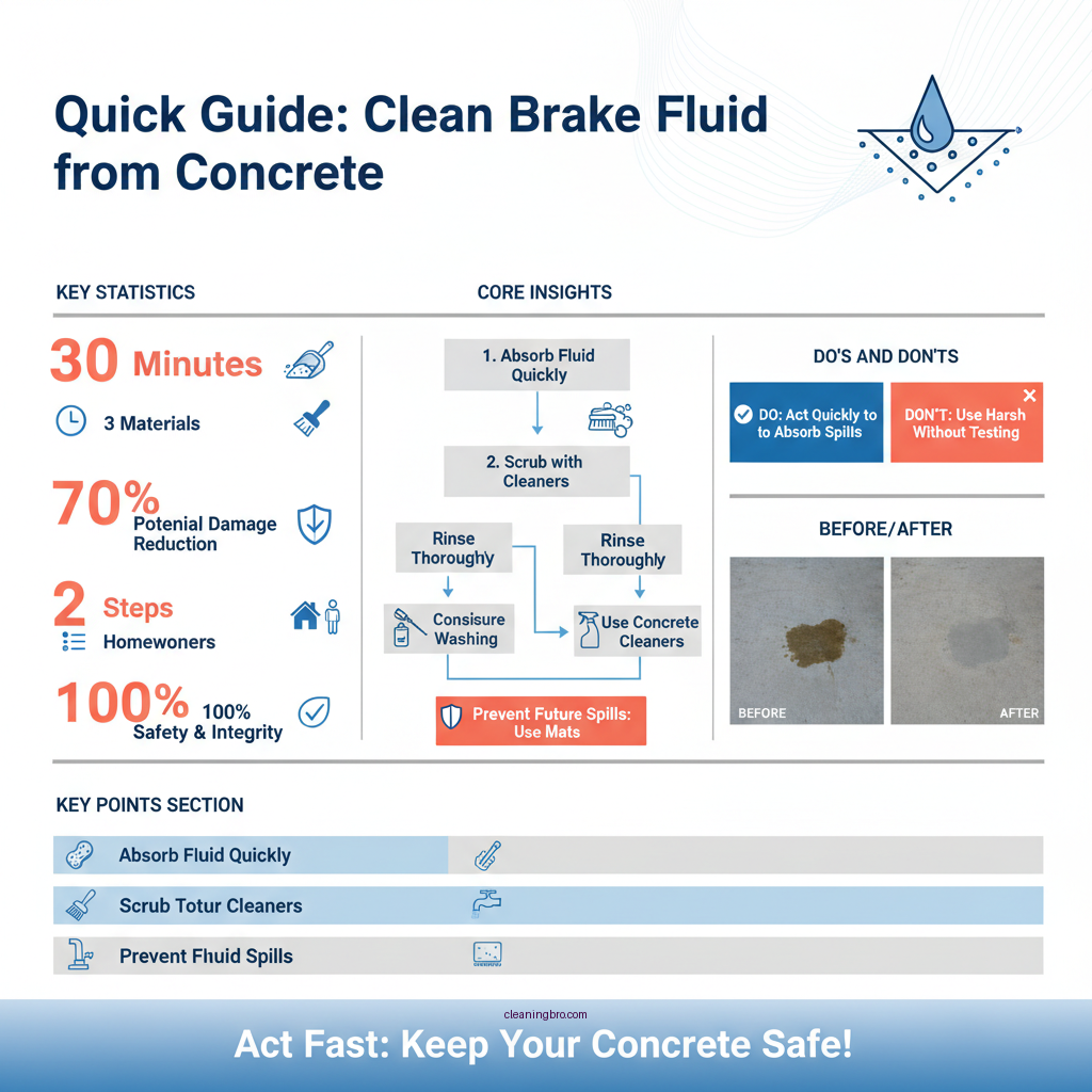 how to clean brake fluid off concrete - Data Infographic and Statistics