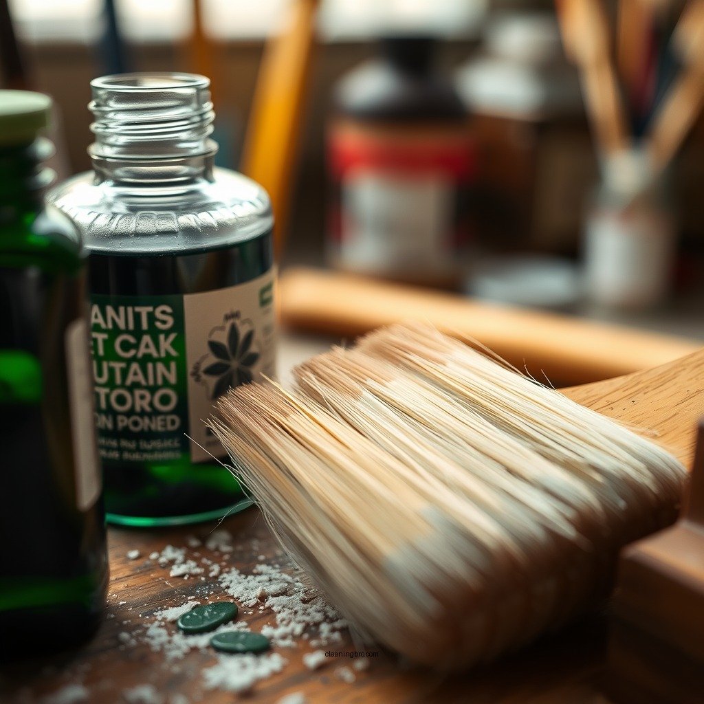 Preparing Your Workspace - how to clean brushes with mineral spirits