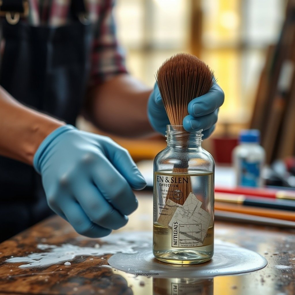 Safety Precautions - how to clean brushes with mineral spirits