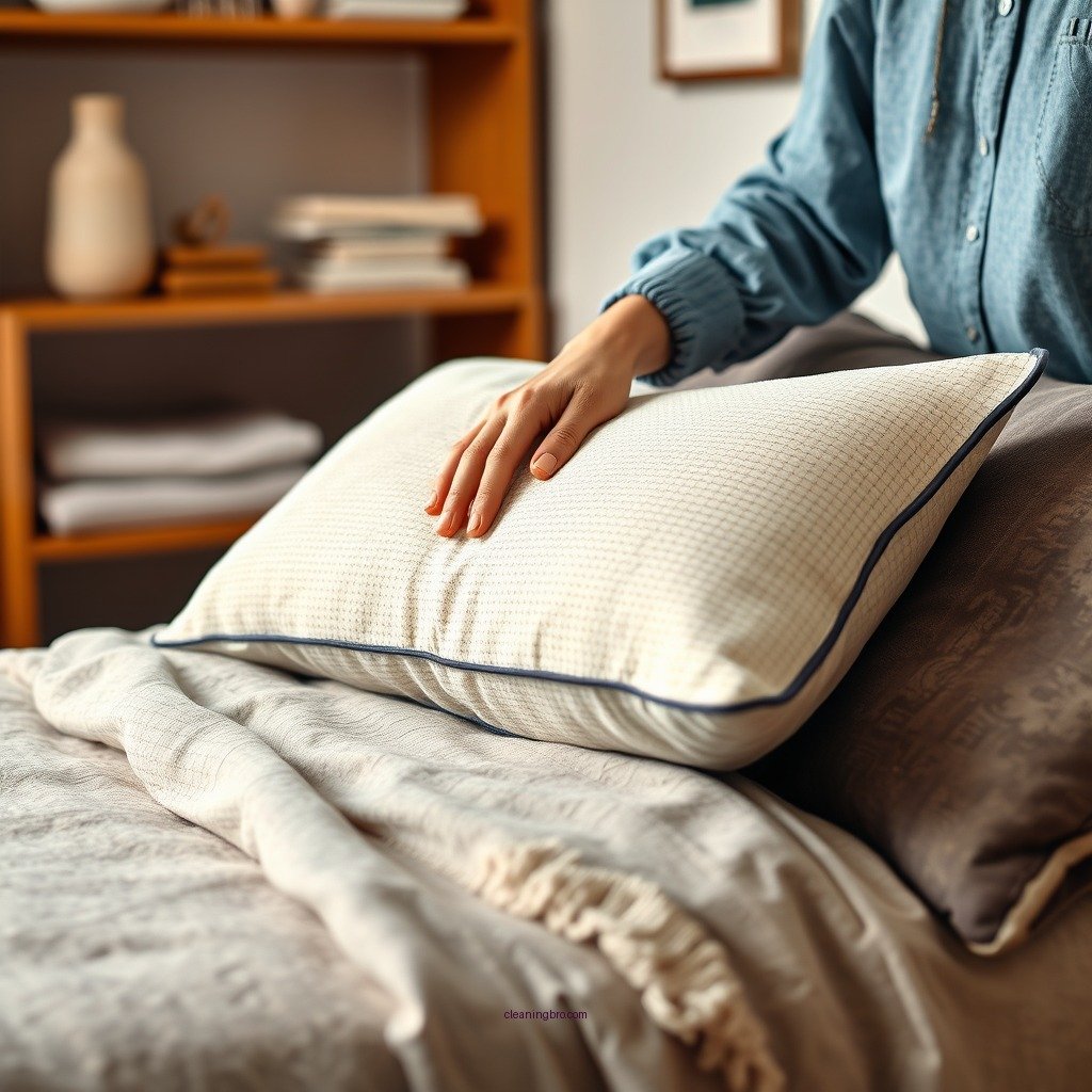 Removing the Pillow Cover - how to clean buckwheat pillow
