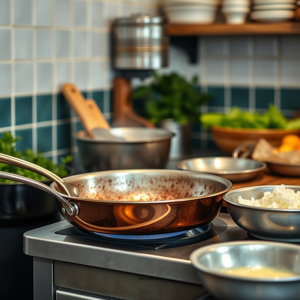 Essential Cleaning Supplies - how to clean burnt copper chef pan