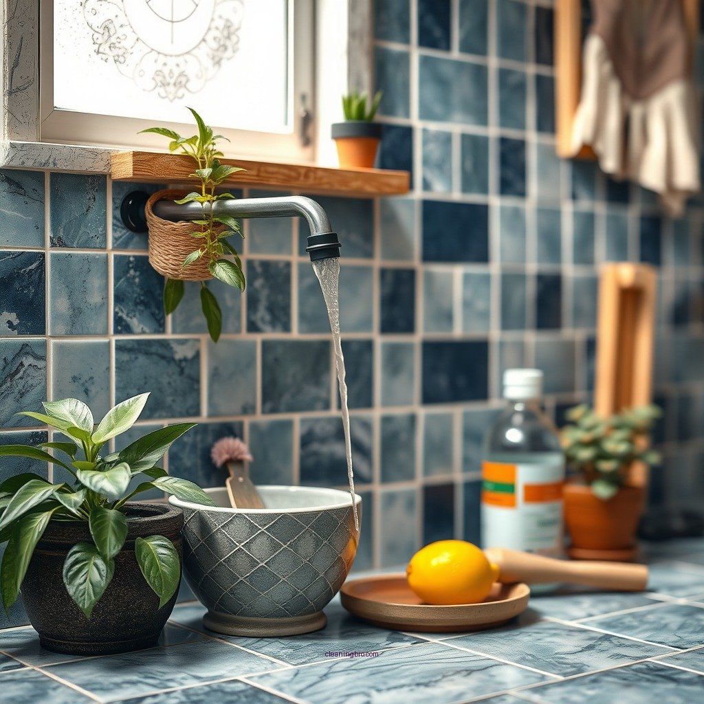 Natural Cleaning Solutions - how to clean calcium deposits from pool tile