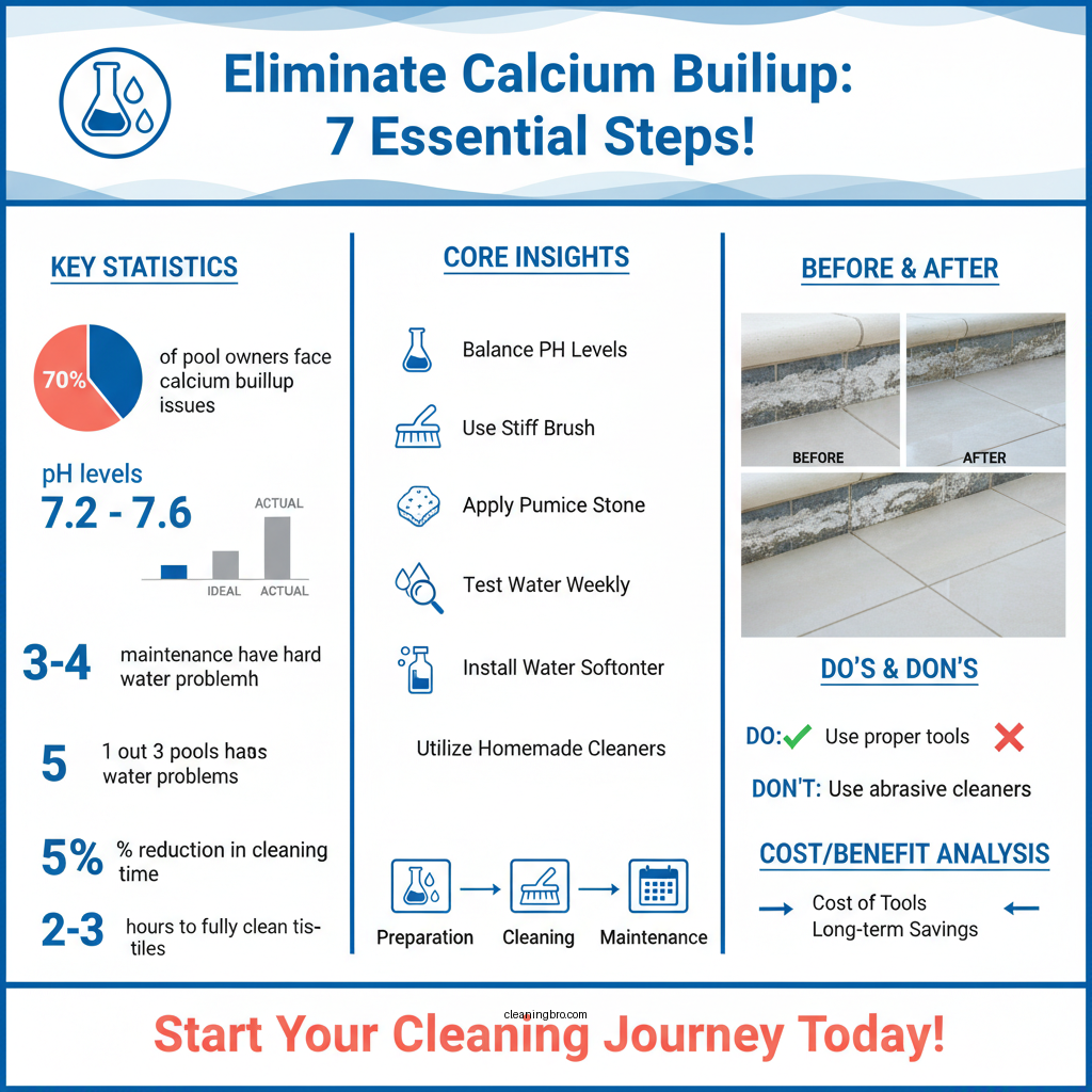 how to clean calcium from swimming pool tiles - Data Infographic and Statistics