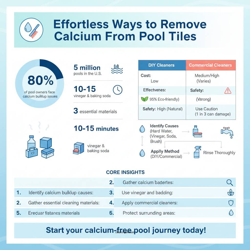 how to clean calcium off pool tiles - Data Infographic and Statistics