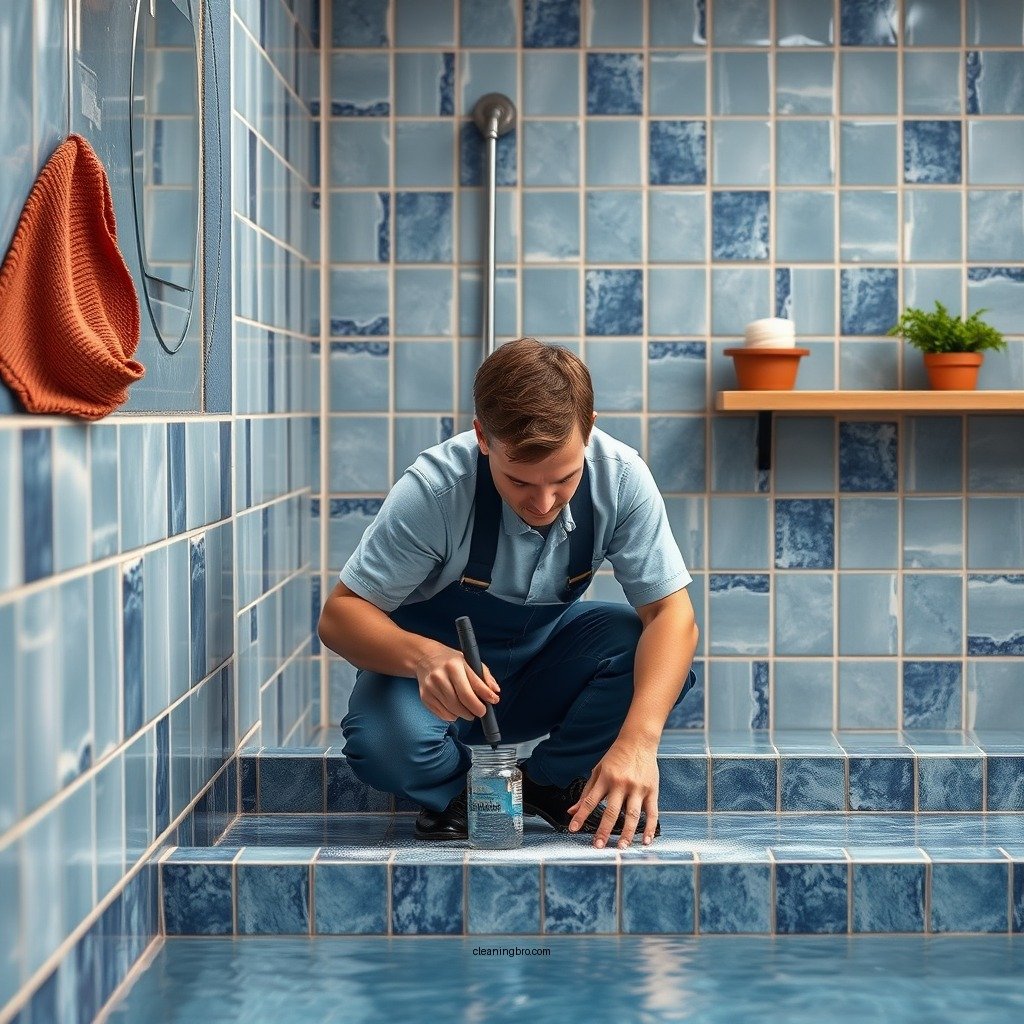 Preparing for Cleaning - how to clean calcium off pool tiles