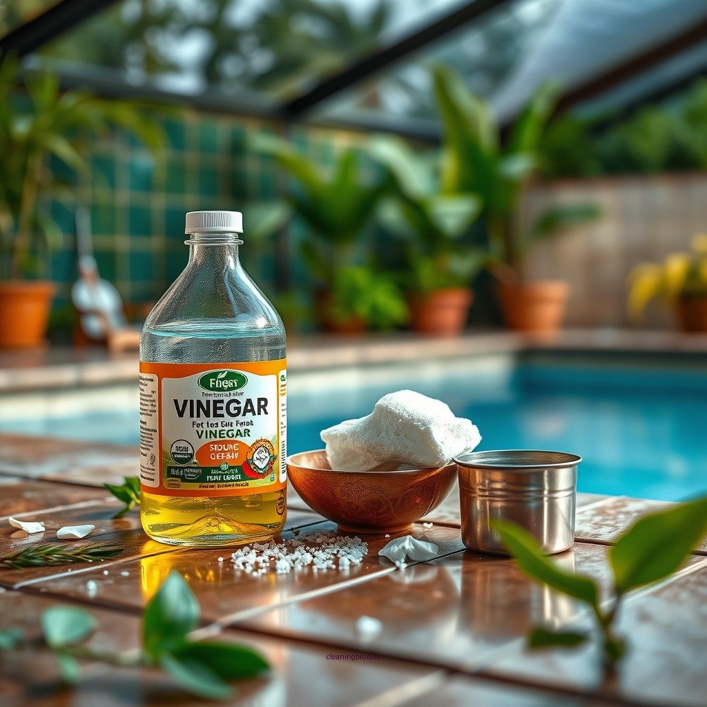 Using Vinegar for Cleaning - how to clean calcium off pool tile