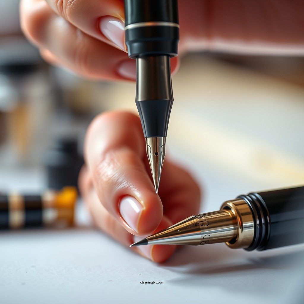 Step-by-Step Cleaning Process - how to clean calligraphy pen nibs