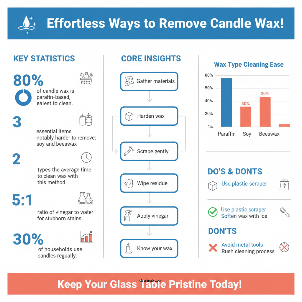 how to clean candle wax from glass table - Data Infographic and Statistics