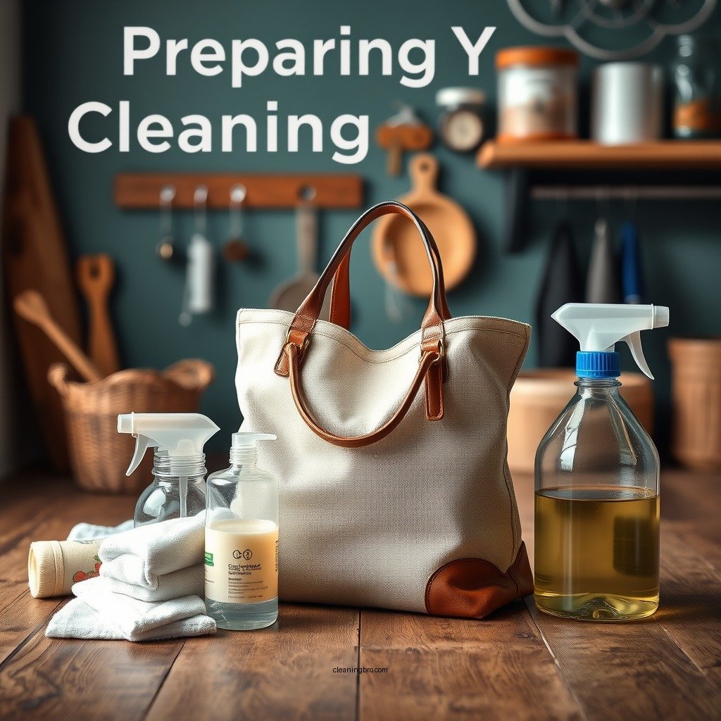 Preparing Your Cleaning Supplies - how to clean canvas bag with leather trim