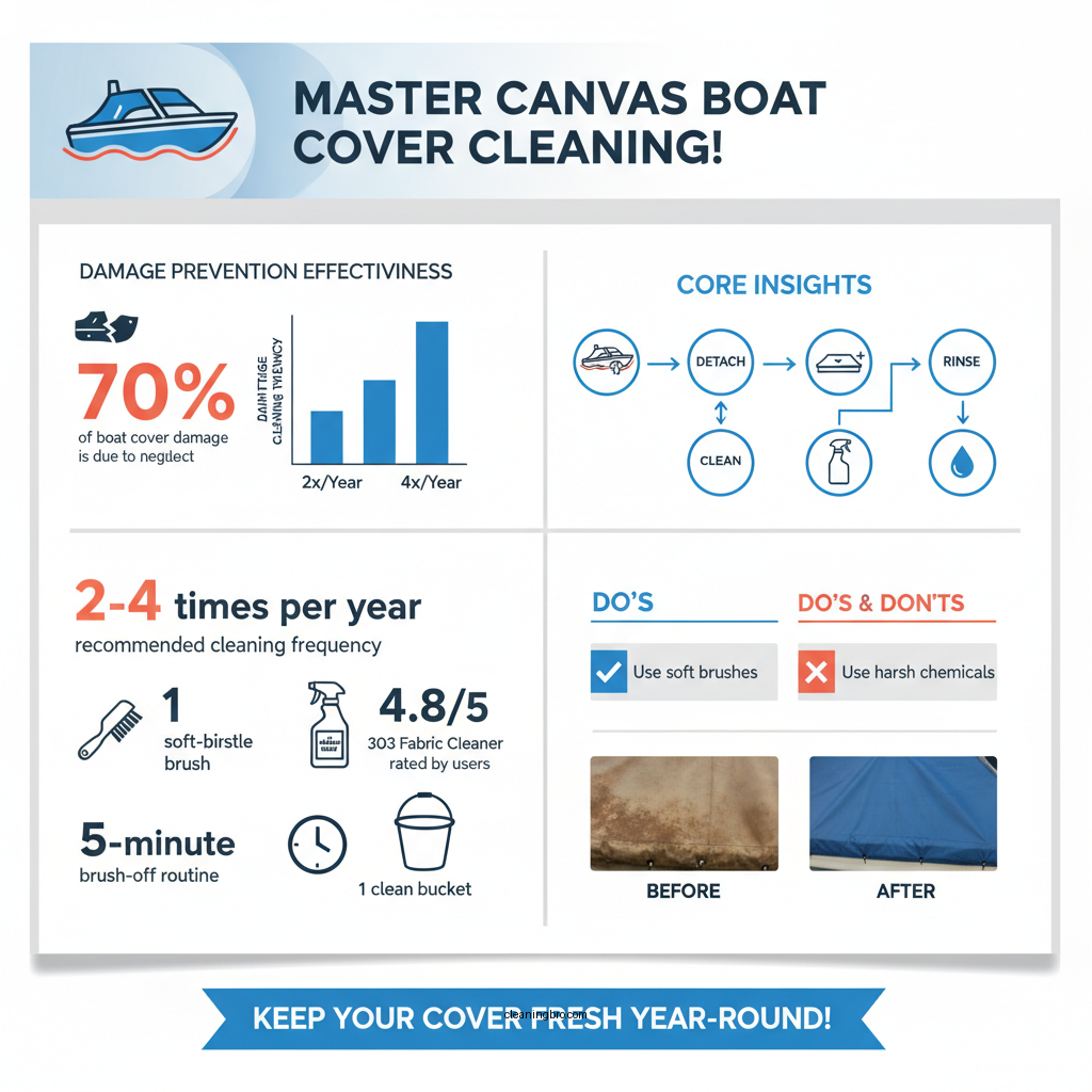 how to clean canvas boat cover - Data Infographic and Statistics
