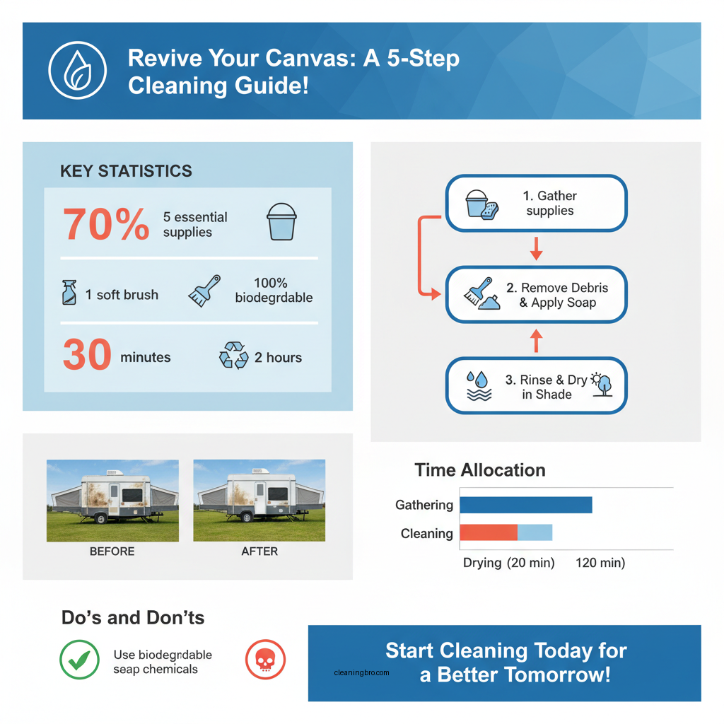 how to clean canvas on a pop up camper - Data Infographic and Statistics