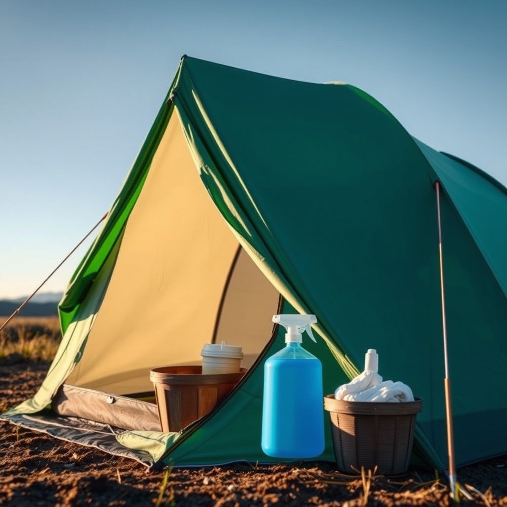 Gather Your Cleaning Supplies - how to clean canvas tent