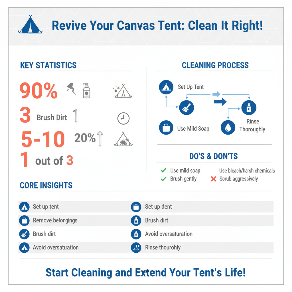 how to clean canvas tent - Data Infographic and Statistics