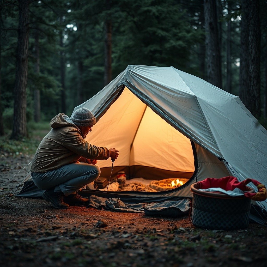 Prepare the Tent for Cleaning - how to clean canvas tent