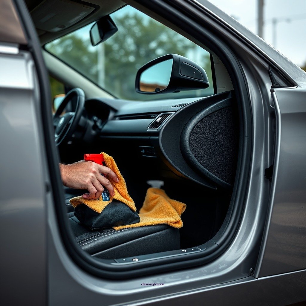 Gather Your Cleaning Supplies - how to clean car door jambs