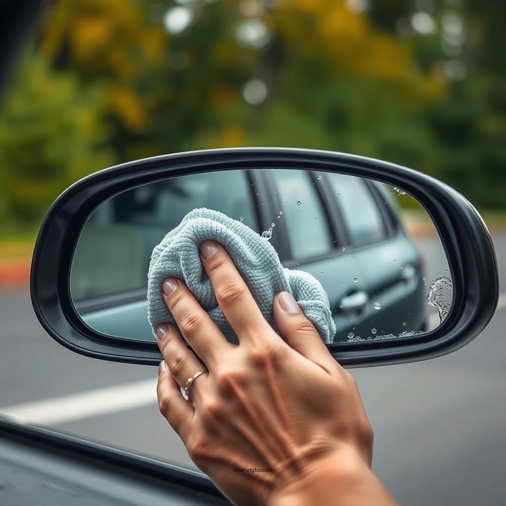 Preparing the Mirrors for Cleaning - how to clean car mirrors