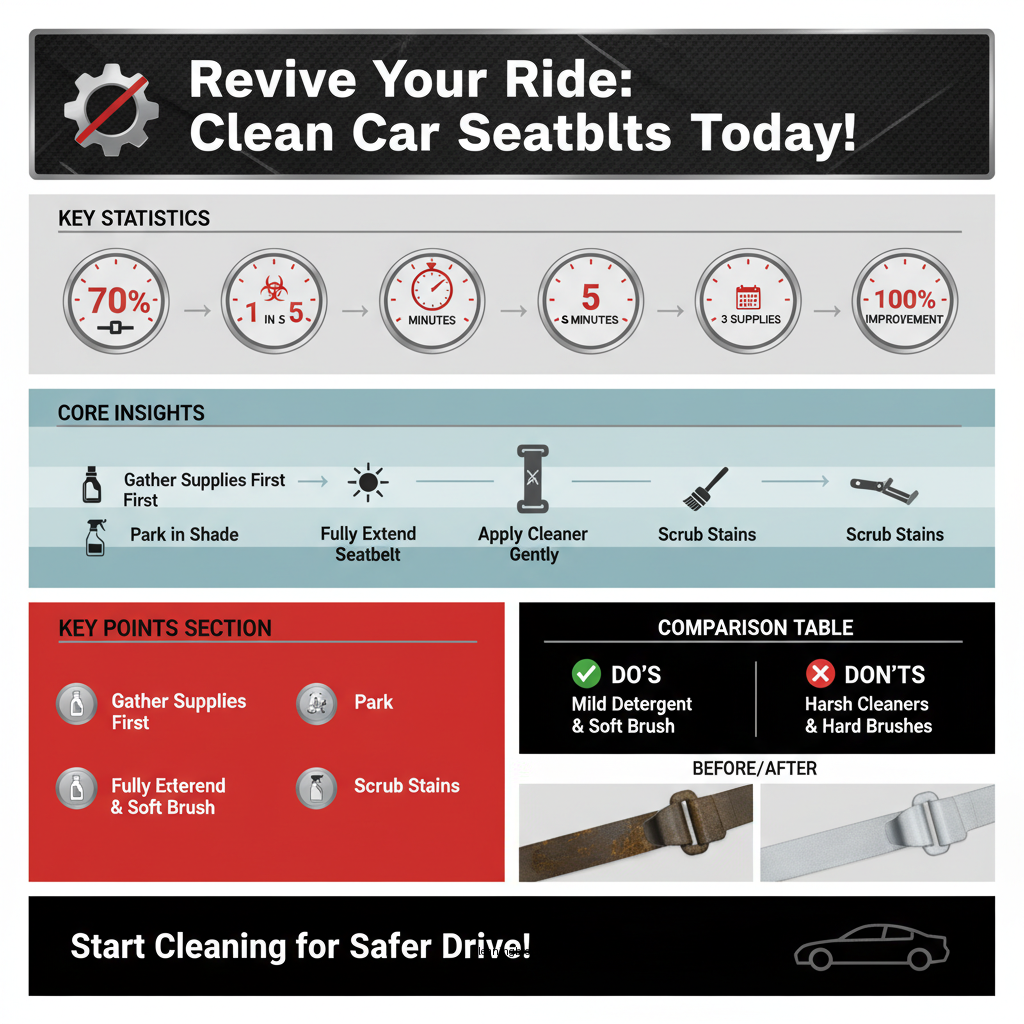 how to clean car seatbelts - Data Infographic and Statistics